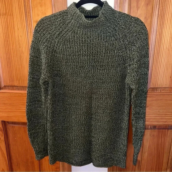 💥5/$10💥 STYLE & CO. Green Knit Mockneck Sweater M - Picture 1 of 6